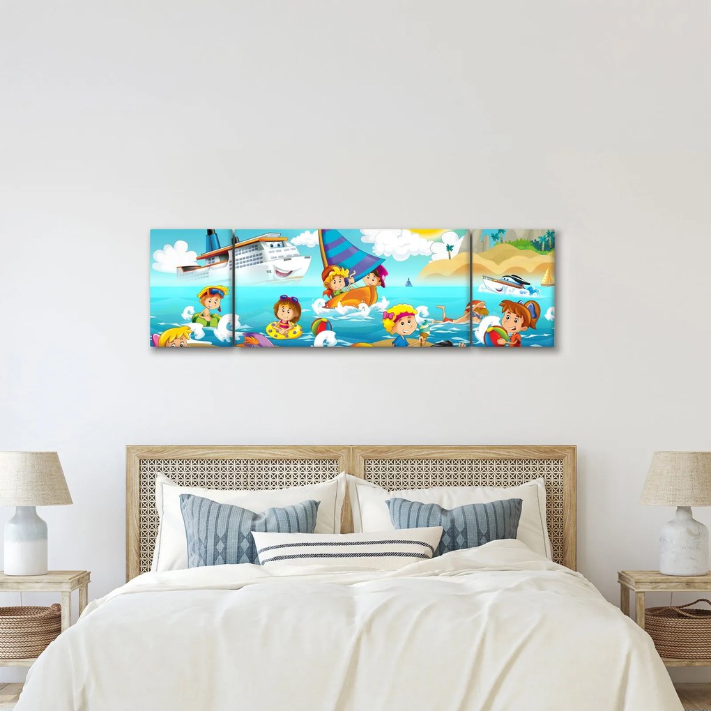 Obraz - Dzień na plaży (170x50 cm)