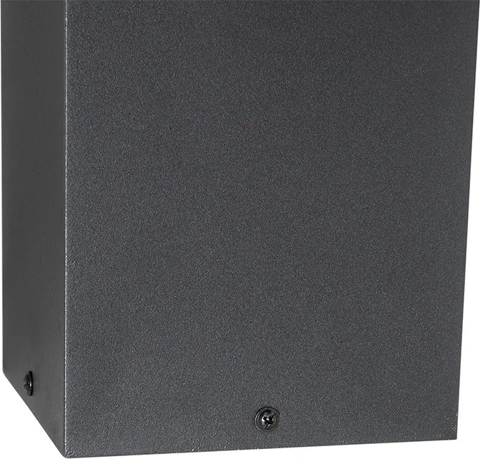 Lampa stojąca zewnętrzna czarna 40 cm z możliwością ściemniania i czujnikiem na panel słoneczny - Charlotte