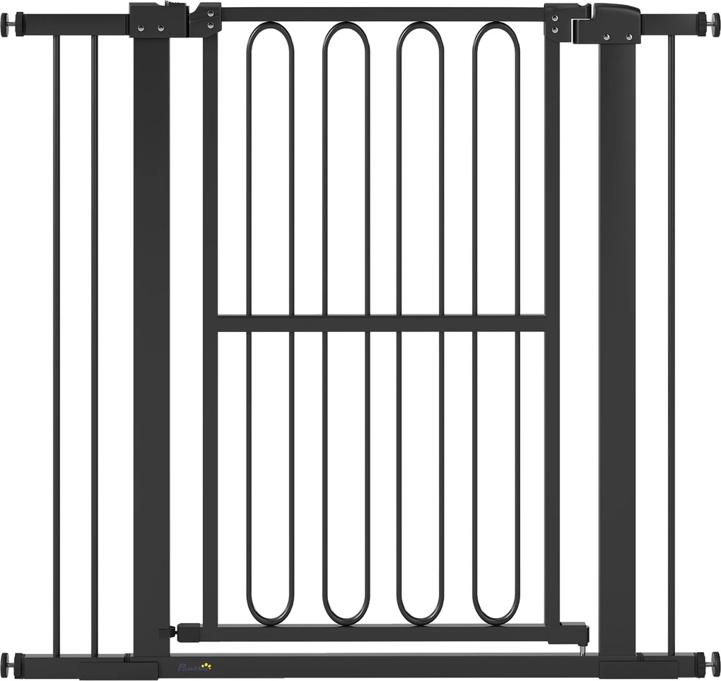 PawHut Bramka ochronna dla psów, 76-104 cm, bramka bez wiercenia, bramka na schody