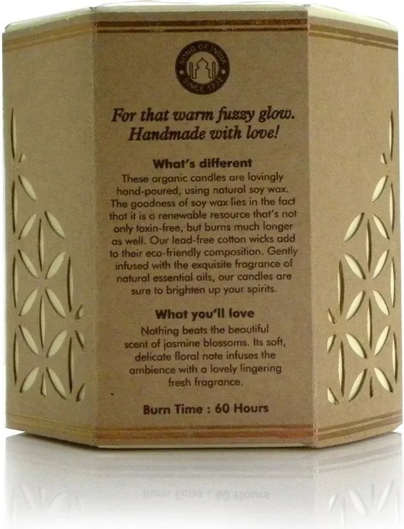 Świeca organiczna Madurai Jasmine 200 g w bursztynowym szkle