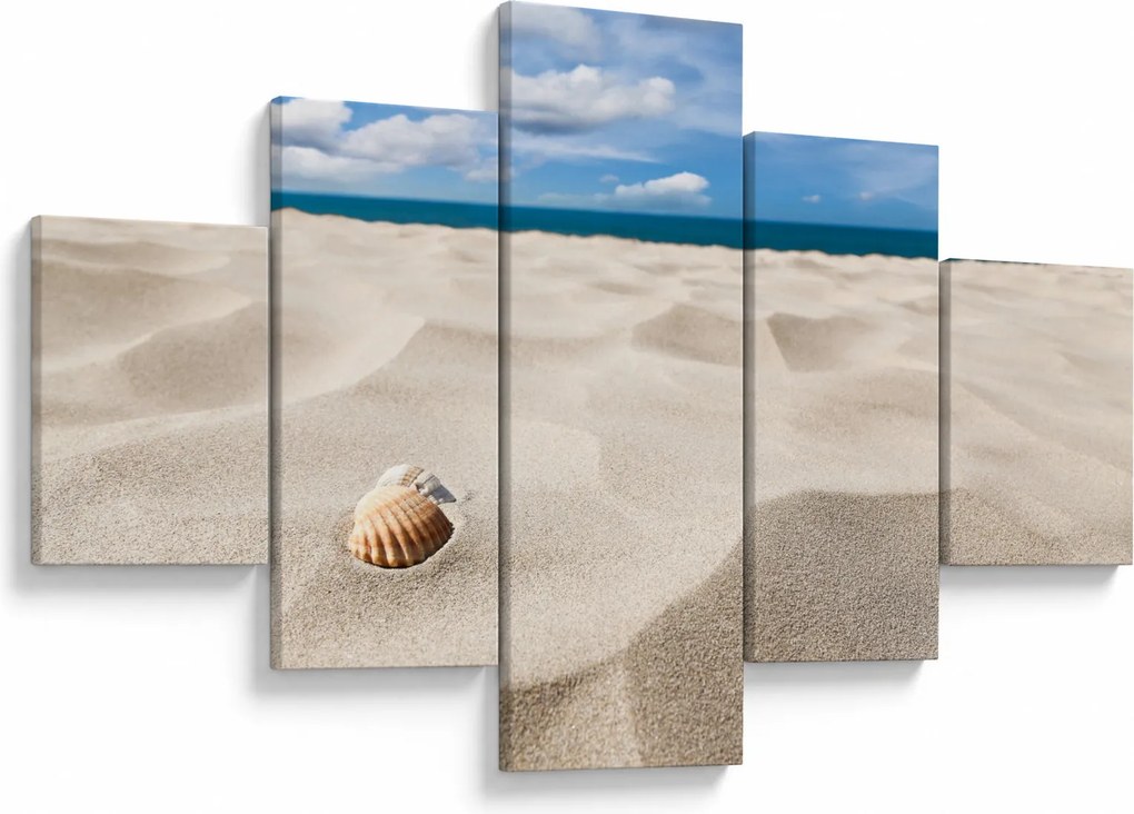 Obraz - Muszle na plaży (125x70 cm)