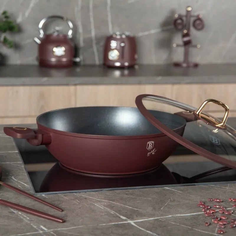 BerlingerHaus Wok z pokrywką Leonardo 30 cm