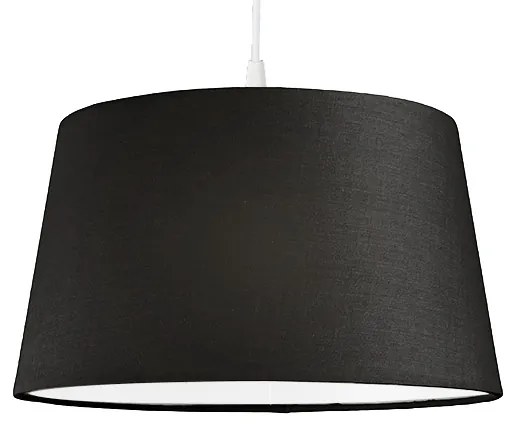 Nowoczesna lampa wisząca biała z czarnym kloszem 45 cm - Pendant