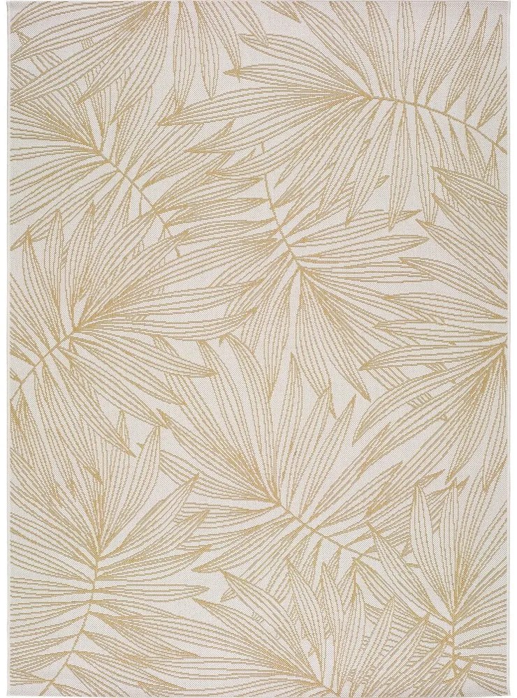 Beżowy dywan zewnętrzny Universal Hibis Leaf, 80x150 cm