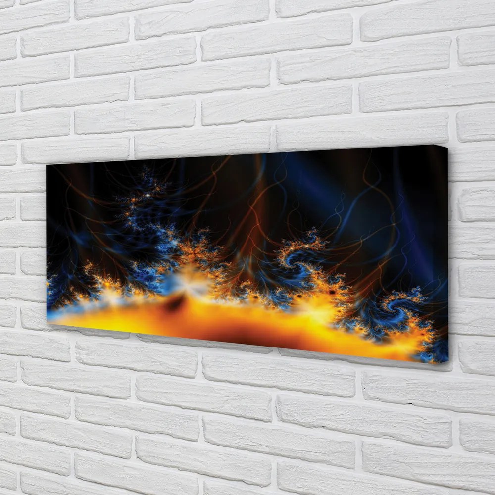 Fotoobraz na płótnie Kontrastowe Fraktale: Żółć i Błękit