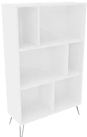 Biały regał na nóżkach w stylu loft H4-M72