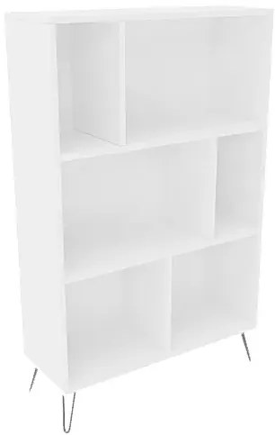 Biały regał na nóżkach w stylu loft - Zorina 12X