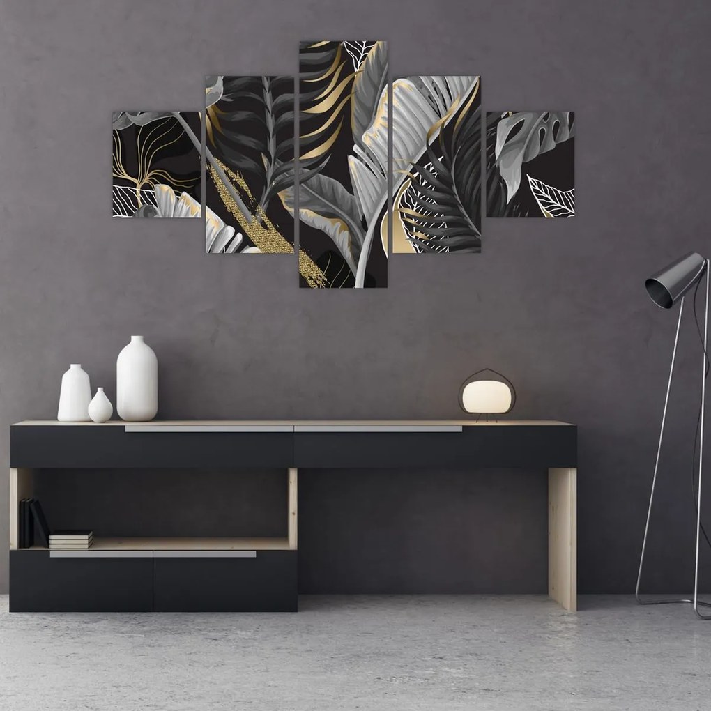 Obraz - Złota dżungla (125x70 cm)