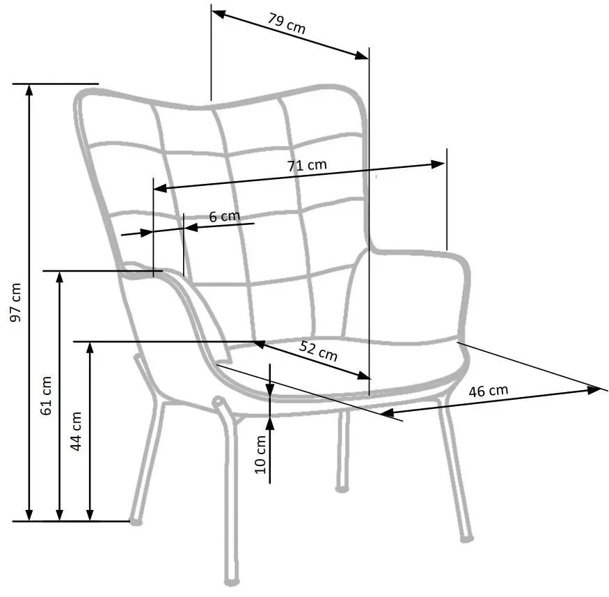 Ciemnozielony fotel wypoczynkowy G1-M06