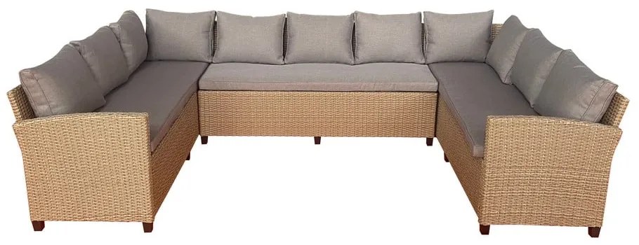Beżowy zestaw mebli ogrodowych dla 9 osób Ventura – Unique Furniture
