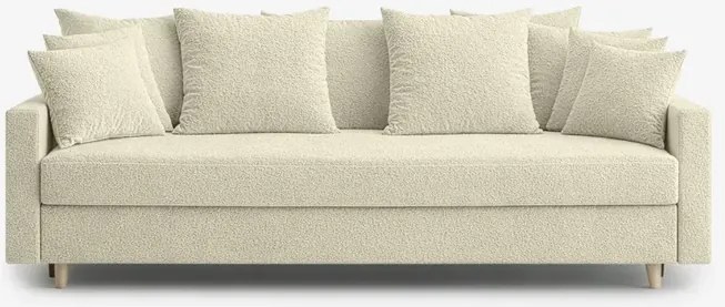 Sofa z Funkcją Spania MARIELA Kremowa Nowoczesna
