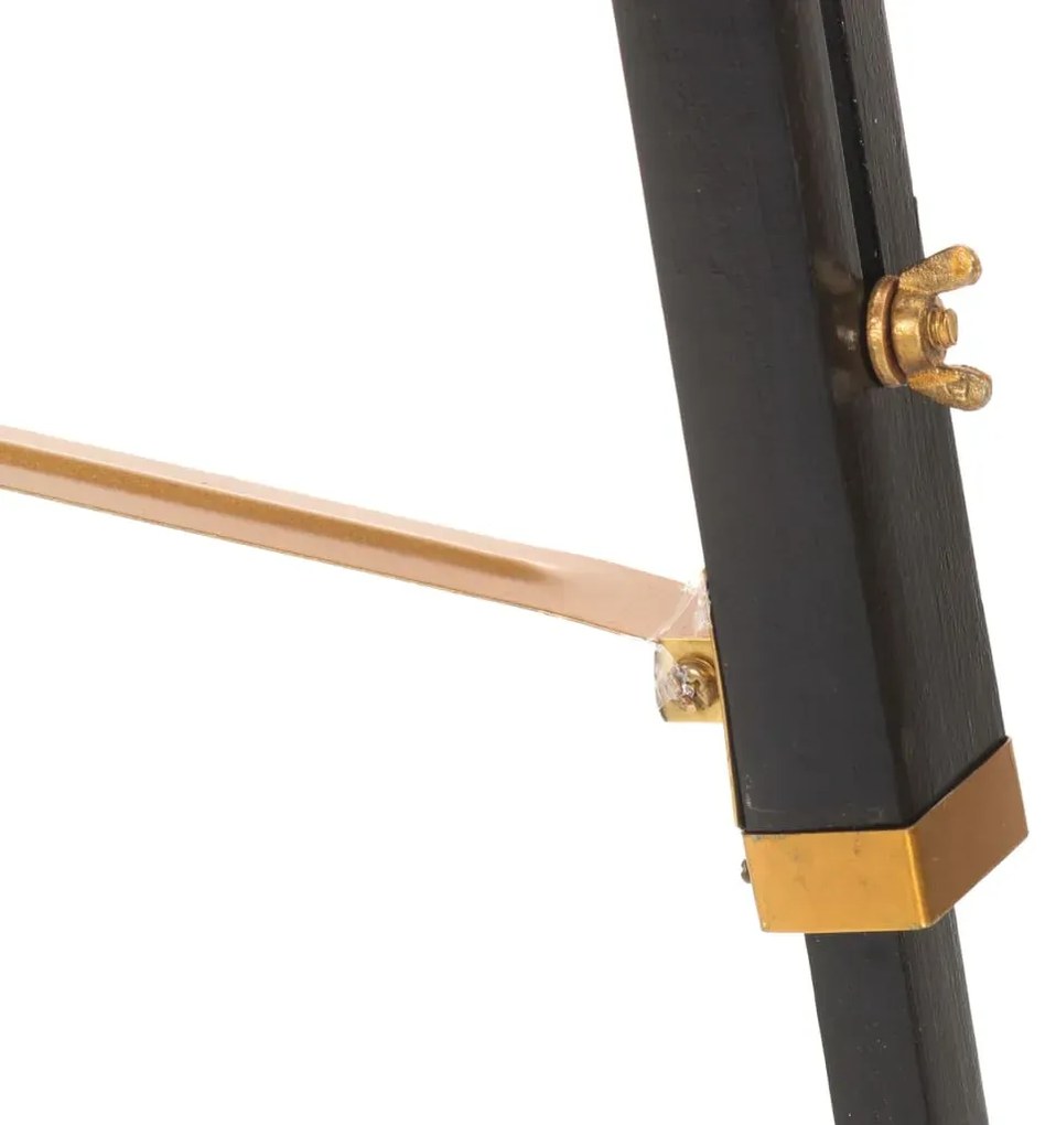 Czarno-złota drewniana lampa podłogowa trójnóg - EX199 H2-C14