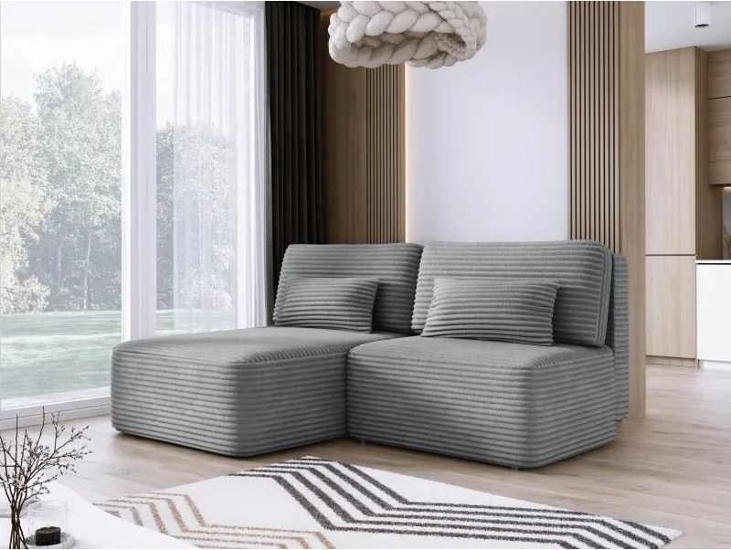 Narożnik TILIA wolnostojący układ L strona Lewa z funkcją spania w tkaninie Tilia 90