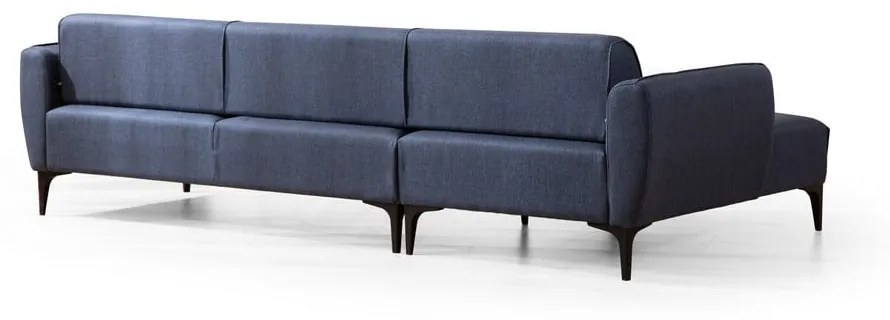 Niebieska sofa narożna Belissimo, lewy narożnik – Balcab Home