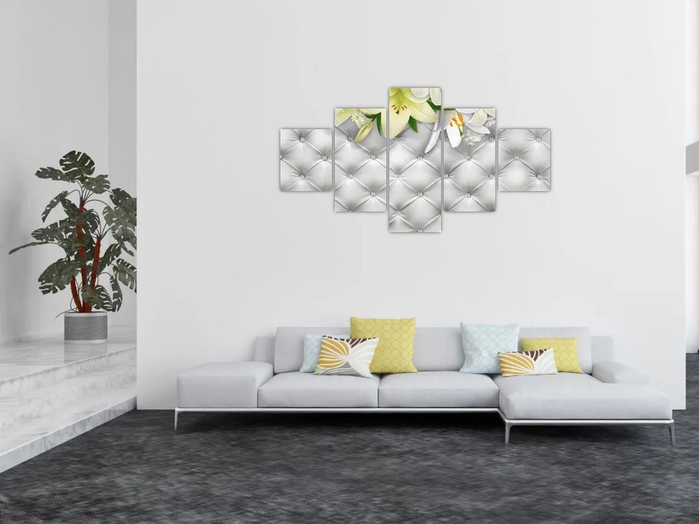Obraz kwiatów lilii (125x70 cm)
