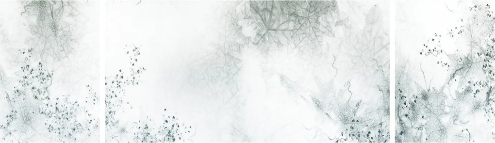 Obraz abstracji liści (170x50 cm)