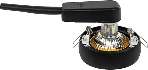 Zestaw 6 designerskich reflektorów wpuszczanych czarnych ze złotym wnętrzem - Mooning