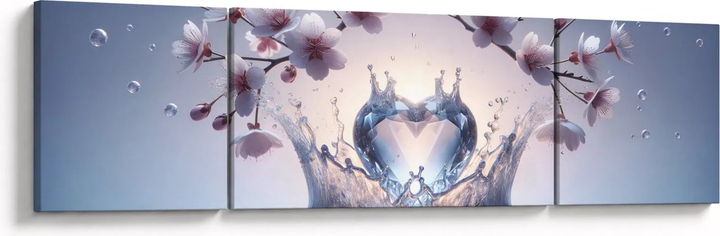 Obraz - Diamentowe serce (170x50 cm)