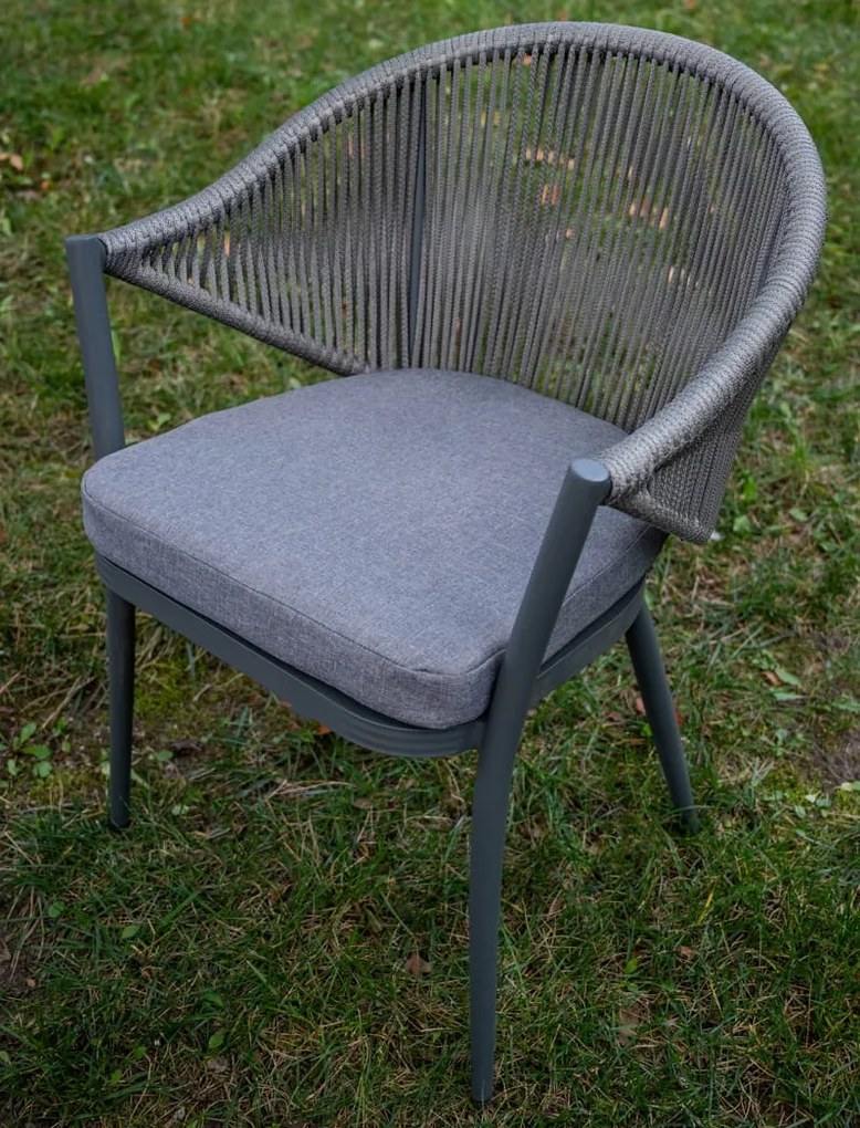 Krzesło ogrodowe z plecionym oparciem Breve