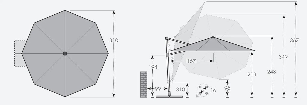 Doppler LIFE 310 cm jasnobeżowa