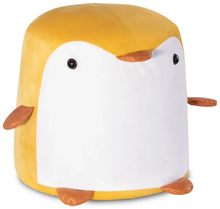 Żółta pufa dziecięca pingwin H1-N08