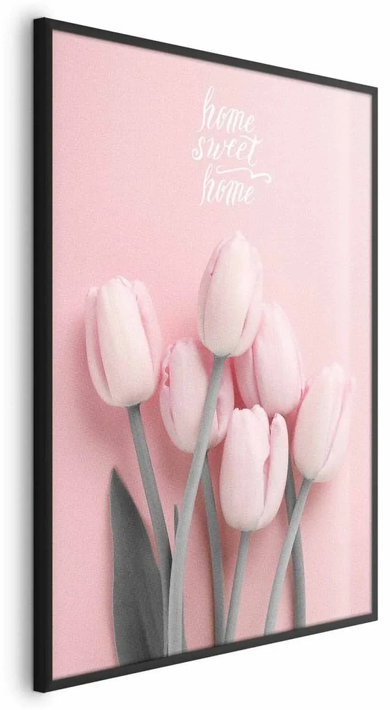 Plakat Sześć tulipanów 21x30 cm z ramą czarną bez marginesu ARTGEIST B