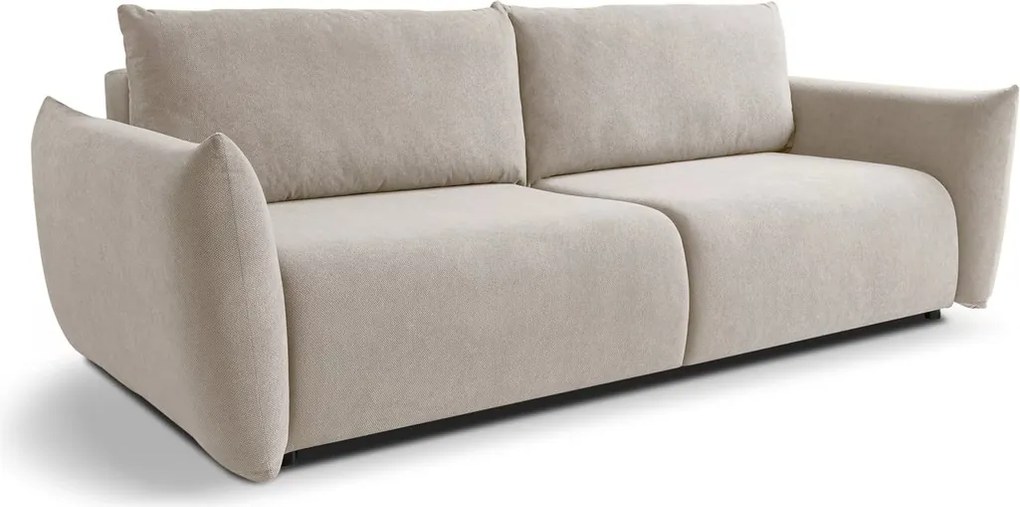 Kanapa Calma rozkładana - beżowa dzianina hydrofobowa Curio 09