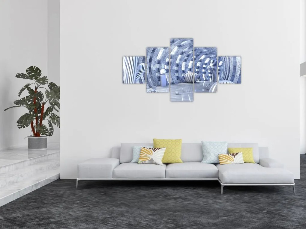 Obraz - abstrakcja 3D (125x70 cm)
