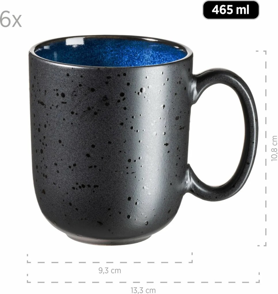 Mäser Zestaw naczyń śniadaniowych 18 szt. NIARA – niebieski