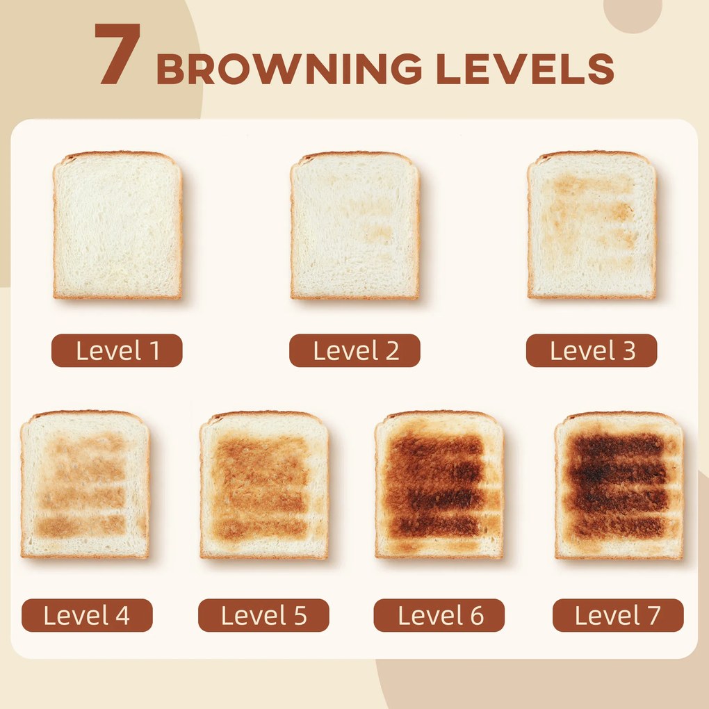 HOMCOM Zestaw czajnika i tostera, 1,7 l, 2200W, termostat Strix, filtr, toster na 4 kromki, 7 poziomów przyrumienienia, szuflada na okruchy
