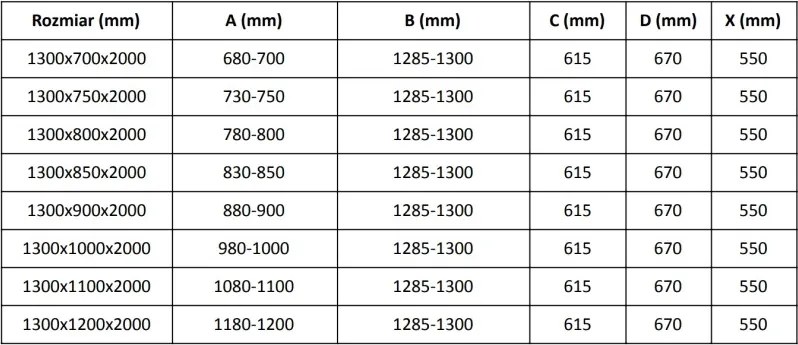 Mexen Velar kabina prysznicowa rozsuwana 130 x 90 cm, transparent, czarna - 871-130-090-01-70