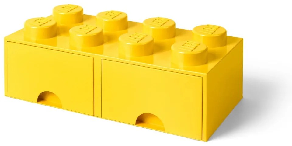 Żółty pojemnik z 2 szufladami LEGO®