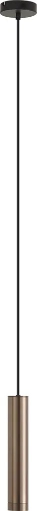 Designerska lampa wisząca ciemny brąz GU10 50mm IP44 - Tuba