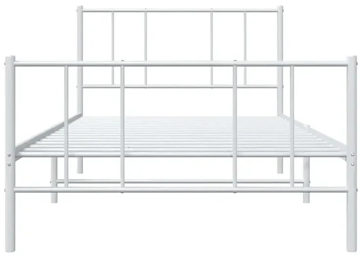 Loftowe metalowe łózko białe 100x200 cm W1-P26