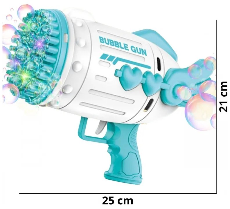Woopie pistolet do robienia baniek mydlanych 91 otworów niebieski