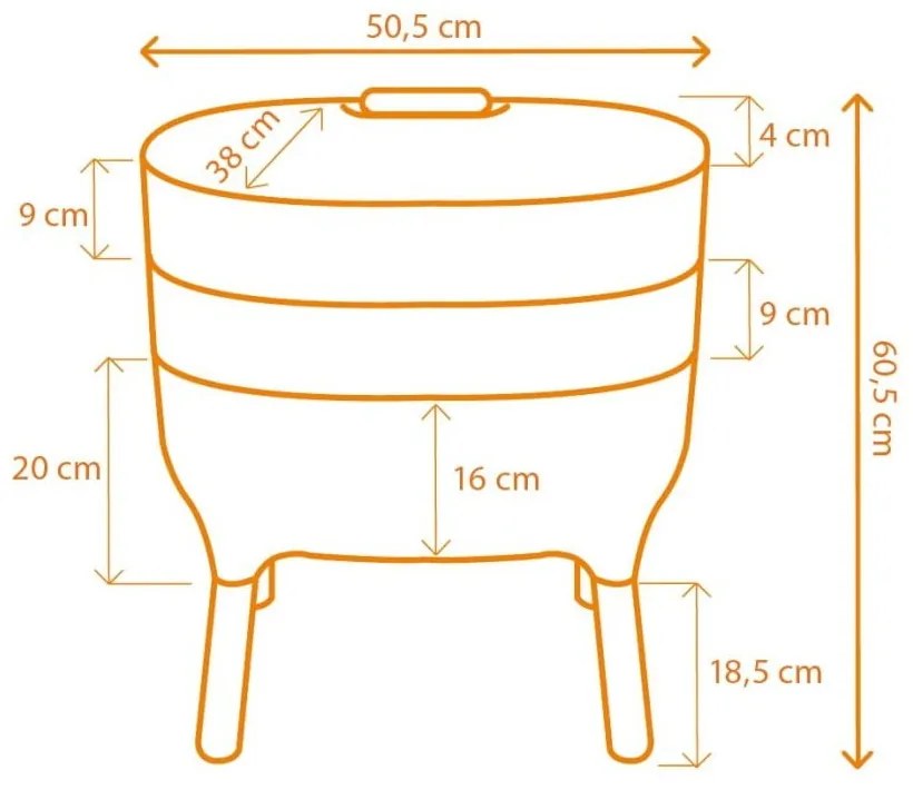 Szary kompostownik 21,7 l Urbalive – Plastia