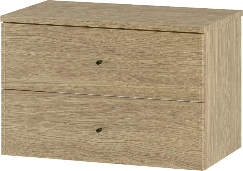 Zestaw do Łazienki 80cm Szafka z Blatem Dąb Olejowany Marco