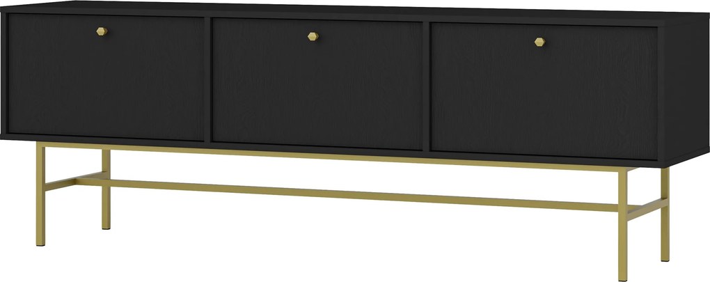 Szafka RTV stojąca TORINO 180 cm do Salonu pod Telewizor - Grafit