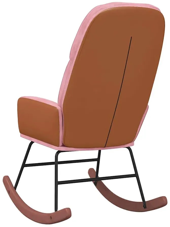 Różowy nowoczesny fotel bujany do salonu M8-E26