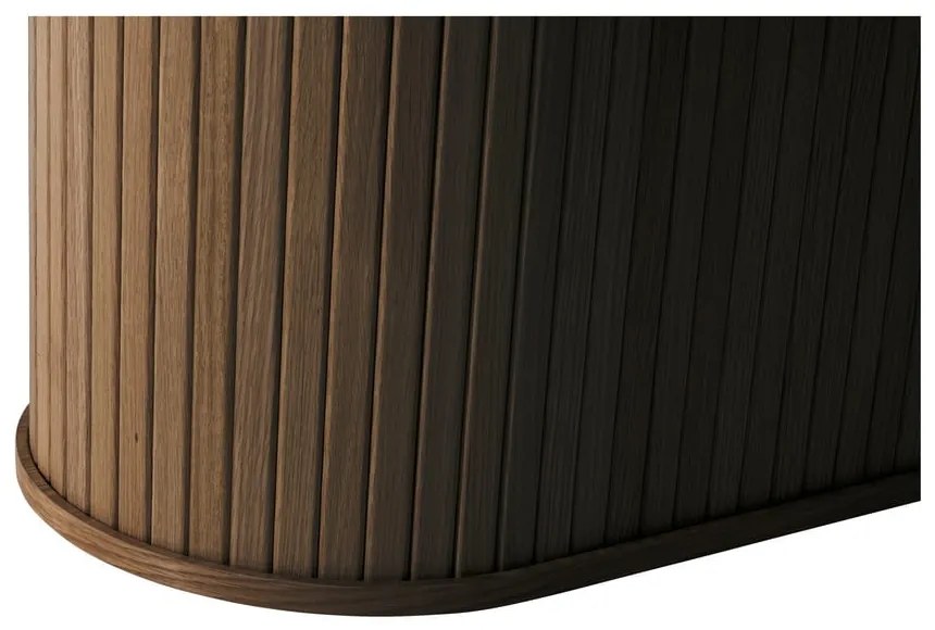 Brązowy stół z blatem w dekorze dębu 95x180 cm Nola – Unique Furniture
