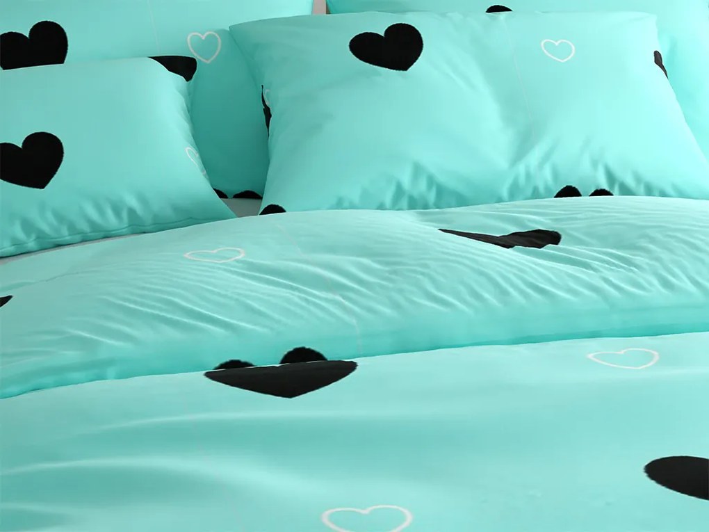 PrzytulneMieszkanie.pl PrzytulneMieszkanie.pl Pościel z mikrofibry CORAZON BLEND niebieska Rozmiar pościeli: 2 szt 70 x 90 cm | 200 x 220 cm
