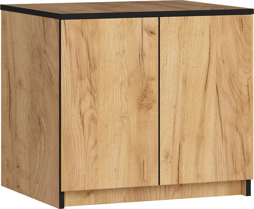 Nadstawka na szafę AKORD S60 Dąb Craft 60 cm 2 drzwi kolor Dąb Craft mat 2 półki 60x51x55 cm