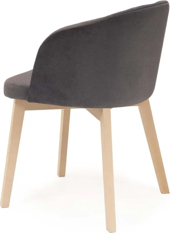 Czarne krzesło na bukowych jasnych nogach D7-S53