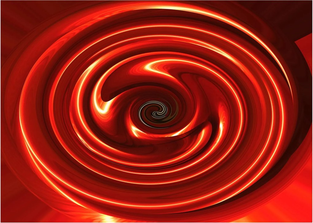 Abstrakcyjny obraz - czerwona spirala (70x50 cm)