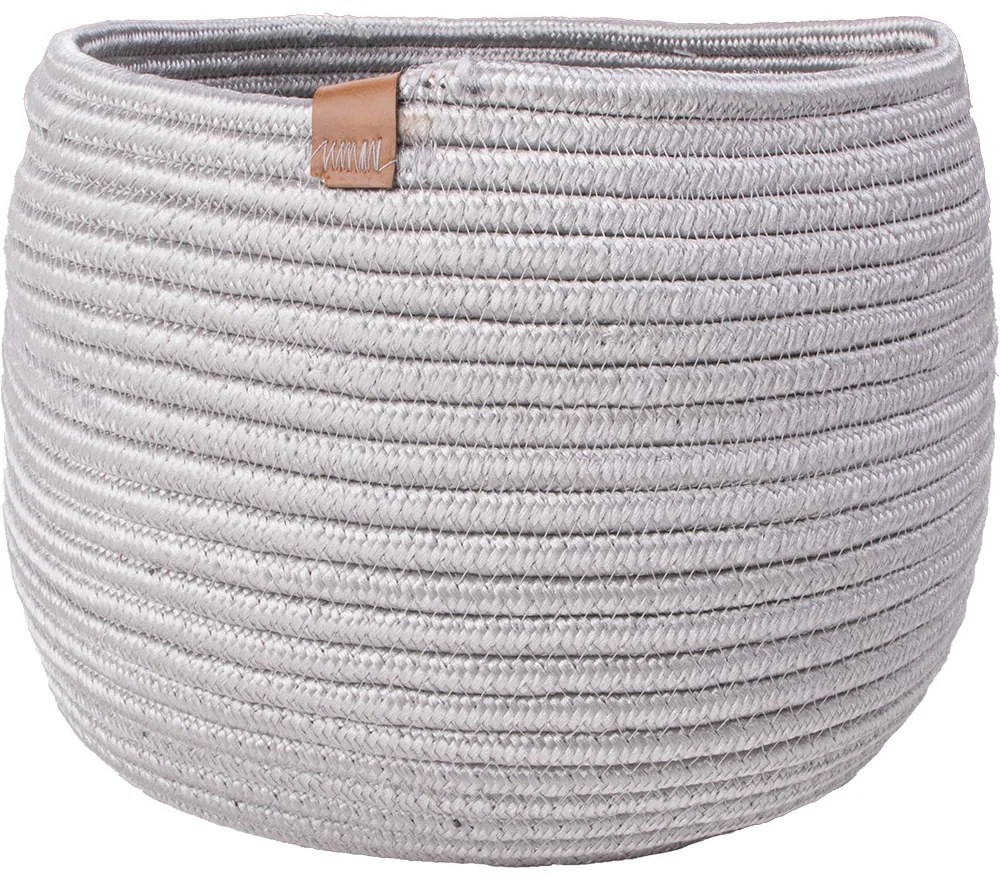 Koszyk pleciony Okrągły koszyk szary LOOP 020x025 inny