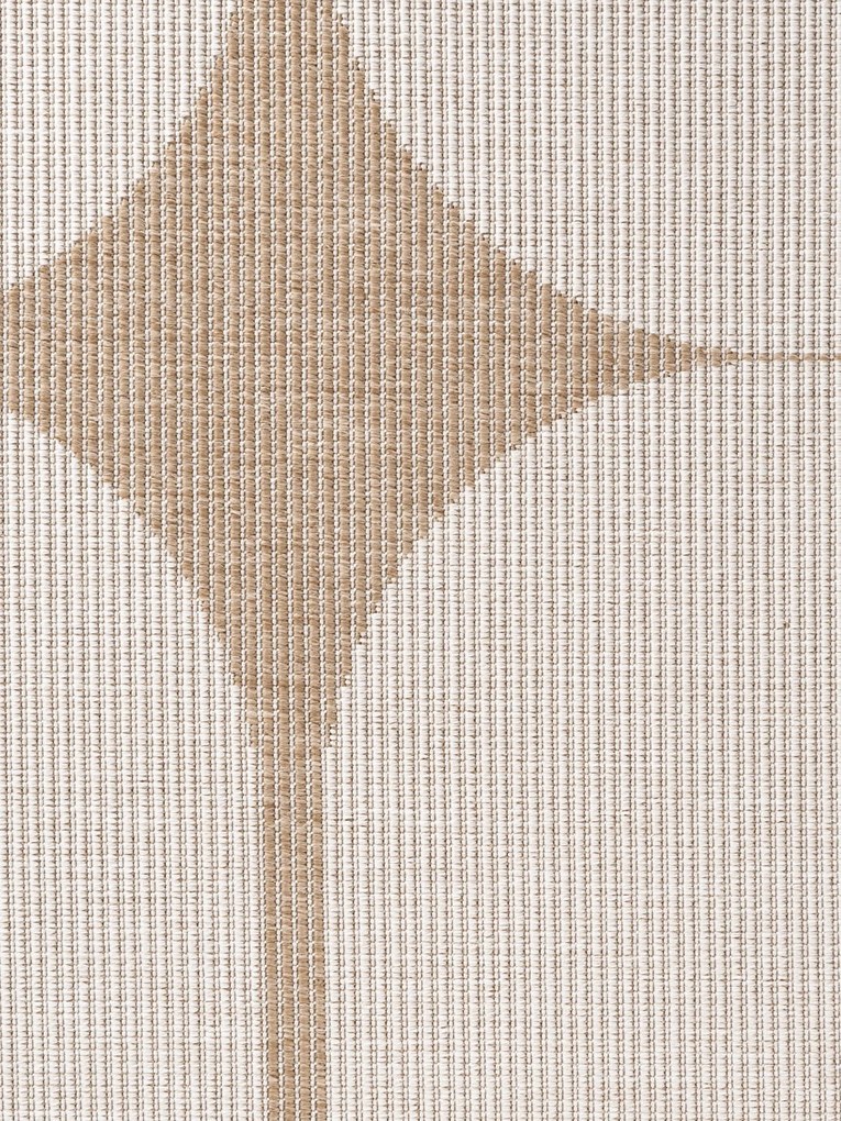 Dywan zewnętrzny dwustronny Duet kremowo-beżowy 160 cm x 160 cm koło