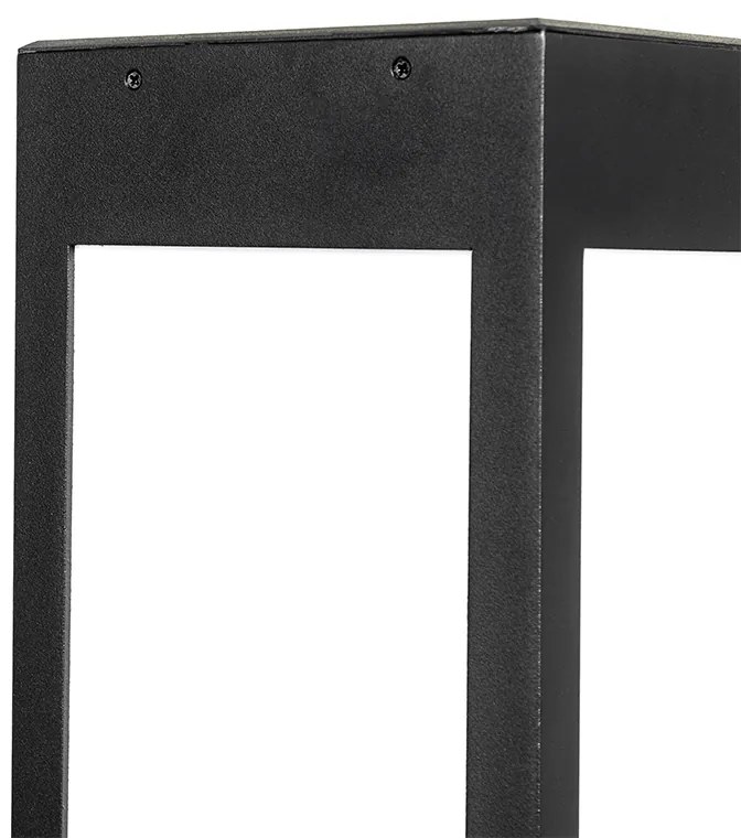 Zewnetrzna Stojąca lampa zewnętrzna czarna 80 cm z regulacją jasności i czujnikiem na panel słoneczny - Charlotte Nowoczesny Oswietlenie zewnetrzne