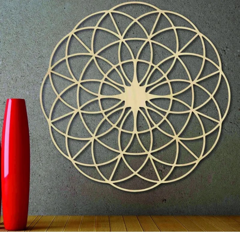 Magiczna drewniana mandala na ścianę - Koła I średnica FI 50, 60, 70, 80, 90 cm