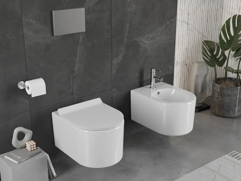 Mexen Sofia miska wc Rimless z deską wolnoopadającą slim, duroplast, biała połysk - 30540100