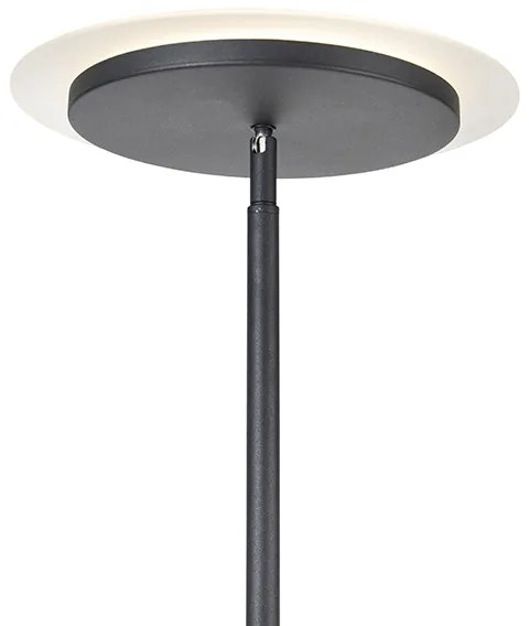 Nowoczesna lampa stojąca czarna z LED i ramieniem do czytania - Chala Nowoczesny Oswietlenie wewnetrzne